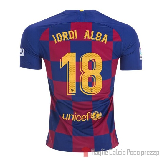 Maglia Barcellona Giocatore Jordi Alba Home 2019/2020 - Clicca l'immagine per chiudere